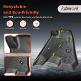 3-Piece TPE All-Weather 3D Floor Mats with Metal Emblem for Colorado Canyon 2023-2026 [Fits 4-Door Crew Cab Only]