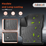 3Pcs Car Floor Mats Front and Rear TPE Black Replacement for Corolla Sedan 2020-2024 Not Replacement for Hatchback Models