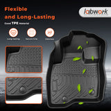 3PCS TPE All-Weather Floor Mats for 2015-2019 Ford Explorer 7 Seats