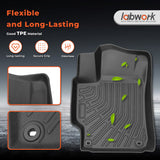 Floor Mats & Cargo Liner Set for 2007-2011 Toyota Camry All Weather Automotive TPE Floor Liners Set