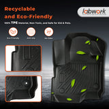 Full Set TPE Floor Mats Cargo Backrest Liners for 2018-2025 Ford Expedition 7 Seats