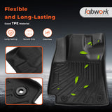 For 2009-2013 Toyota Corolla / Matrix TPE 3D 2 Row Floor Mats Liner Set Black