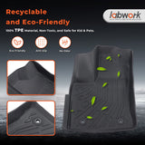 labwork 3-Piece 3D TPE All-Weather Floor Mats for 2022-2025 Toyota Tundra CrewMax Front & Rear Set