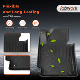 3PCS Floor Mats Black TPE Replacement for Elan-tra 2011-2016 1st and 2nd Row
