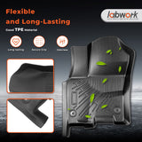 3Pcs Car Floor Mats Liner Front and Rear TPE Black Replacement for R-a-m 1500 2025 2026