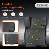 Black 3Pcs Front and Rear TPE Car Floor Mats Replacement for Corsair 2020-2026