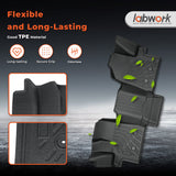 Black Front TPE Car Floor Mats Replacement for Transit 150 250 350 2022-2025