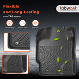 3PCS Floor Mats Black TPE Replacement for Prius C 2012-2015 | Front Rear