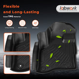 3Pcs Car Floor Mats Liner Front and Rear TPE Black Replacement for Taurus 2010-2019