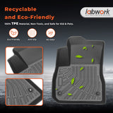 3-Piece Custom 3D TPE Floor Liners (1st & 2nd Row) for 2016-2025 Chevy Malibu (Fits Hybrid)