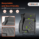 3-Piece 3D TPE All-Weather Floor Mats for 1999-2007 Chevy Silverado GMC Sierra 1500 2500 Classic