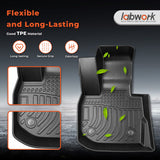 Labwork 4PCS TPE All-Weather Floor Mats Cargo Liner for 2018-2024 BMW X3