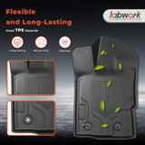 3PCS TPE All-Weather Floor Mats for 2019-2023 Ford Ranger SuperCrew