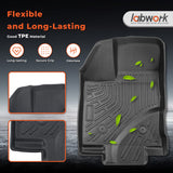 3D Custom Fit TPE Floor Liners & Trunk Cargo Mat Set for 2007-2014 Ford Edge & 2007-2015 Lincoln MKX - All-Weather Protection (Excludes 2015+ Edge / 2016+ MKX)
