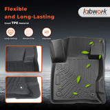 4Pcs Car Floor Mats and Cargo Liner Front and Rear TPE Black Replacement for Bronco Sport 2021-2025