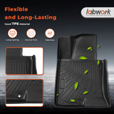 3PCS Floor Mats Black TPE Replacement for Sonata 2011-2015
