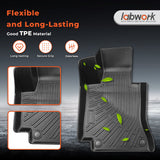 3Pcs Car Floor Mats Liner Front and Rear TPE Black Replacement for E-Class 2017-2023