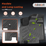 4PCS Floor Mats Black TPE Replacement for Gr-and Ca-ra-Van Bucket 7 Seats 2008-2020 Replacement for Town and Country 2008-2016 Stow' n Go Bucket 7 Seats