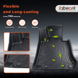 Labwork 3PCS TPE All-Weather Floor Mats for 2016-2022 Mercedes Benz GLC Class