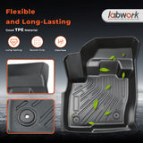 4PCS Floor Mats and Cargo Liner Black TPE Replacement for Edge 2015-2024