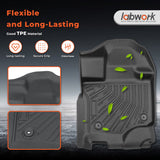 4-Piece All-Weather TPE Floor Liners & 6.5 Foot Truck Bed Mat for 2015-2026 Ford F-150 SuperCab Extended Cab – Heavy Duty Custom Fit Protection