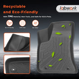 labwork 3-Piece 3D TPE All-Weather Floor Mats for 2011-2023 Dodge Charger Chrysler 300 RWD