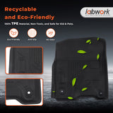 3-Piece 3D Injection Molded All-Weather Rubber Floor Mats for 2009-2018 Dodge Ram 1500 2500 3500 Classic