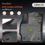 Custom Fit All-Weather Floor Mats for 2010-2015 Toyota Prius (XW30) – Heavy Duty TPE Floor Liners, 1st & 2nd Row Full Set