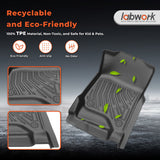 3-Piece TPE All-Weather 3D Custom Floor Mats for 2015-2020 Chevy Tahoe GMC Yukon