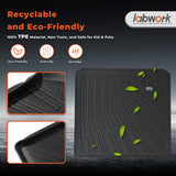 labwork 3D Custom Fit TPE Trunk Cargo Liner with Backrest Protectors Set for 2008-2013 Toyota Highlander