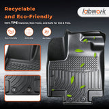 4-Piece All-Weather TPE Floor Mats for 2022-2025 Nissan Pathfinder (7-Seat) & QX60 (6-Seat)