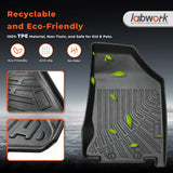 4-Piece 3D TPE Floor Mats Set (1st, 2nd & 3rd Row) for 2013-2020 Nissan Pathfinder & 14-20 Infiniti QX60