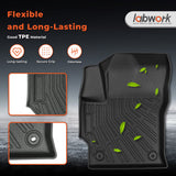 Floor Mats Liners & Trunk Cargo Liner TPE Set For 2020-2025 Toyota Corolla Black