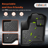 labwork 3PCS Floor Mats Black TPE Replacement for Flex 2009 2010 2011 2012 2013 2014 2015 2016 2017 2018 2019