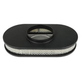 labwork 15 Oval Classic Finned Black Air Cleaner Kit 4 Brl Paper Element Retro Hot Rod