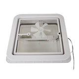labwork Remote Control RV Roof Ventilation Reversible Fan - White with 12V Fan 6 Blades