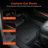 3D Laser Measured TPE Floor Mats for 2015-2025 Ford F-150 / F150 Lightning SuperCrew – Eco-Friendly All-Weather Heavy-Duty Floor Liners