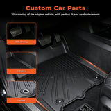 5-Piece 3D TPE All-Weather Floor Mats for 2018-2024 Ford Expedition Max [2nd Row Bucket Seats]