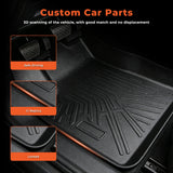 Black 1Pcs Front TPE Car Floor Mats Replacement for Transit 150 250 350 350HD 2015-2021