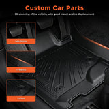 3D Custom Fit TPE Floor Liners Set for 2015-2025 Ford F-150 Extended Cab / SuperCab - All-Weather Protection (Fits Bench Seat Only)