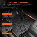 labwork 3-Piece 3D TPE All-Weather Floor Mats for 2014-2021 Toyota Tundra CrewMax Double Cab