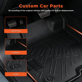 labwork 3-Piece 3D TPE All-Weather Floor Mats for 2022-2025 Ford Maverick Hybrid Front & Rear Set