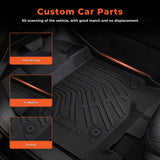 3PCS TPE All-Weather Floor Mats for 2015-2025 Ford F-150 SuperCrew