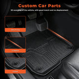 Car Floor Mats Black TPE Vehicle Floor Liners 3 Piece Replacement for CRV 2017-2022