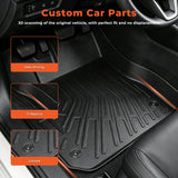 3-Piece Custom 3D TPE Floor Liners (1st & 2nd Row) for 2016-2025 Chevy Malibu (Fits Hybrid)