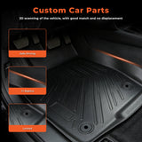 TPE All-Weather Interior Protection Set for 2015-2024 Ford Edge 5-Seater - Floor Mats, Cargo Mat & Backrest Covers (Not Compatible with SEL)