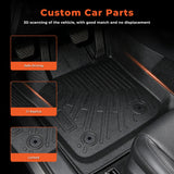 3PCS TPE All-Weather Floor Mats 3D Custom for 2013-2016 Ford Fusion