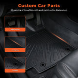 For 2009-2013 Toyota Corolla / Matrix TPE 3D 2 Row Floor Mats Liner Set Black