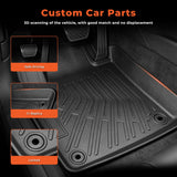 Floor Mats Cargo Liners Carpets for 2016-2022 Toyota Prius All-Weather TPE 3pcs
