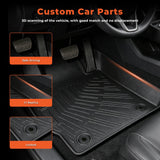 3Pcs Car Floor Mats Front and Rear TPE Black Replacement for Corolla Sedan 2020-2024 Not Replacement for Hatchback Models